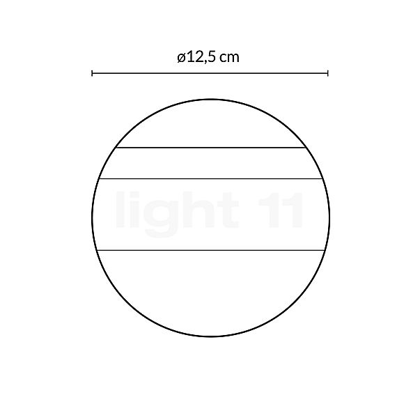 Marset Vidrio para Dipping Light A lámpara de pared LED - pieza de repuesto amber - alzado con dimensiones