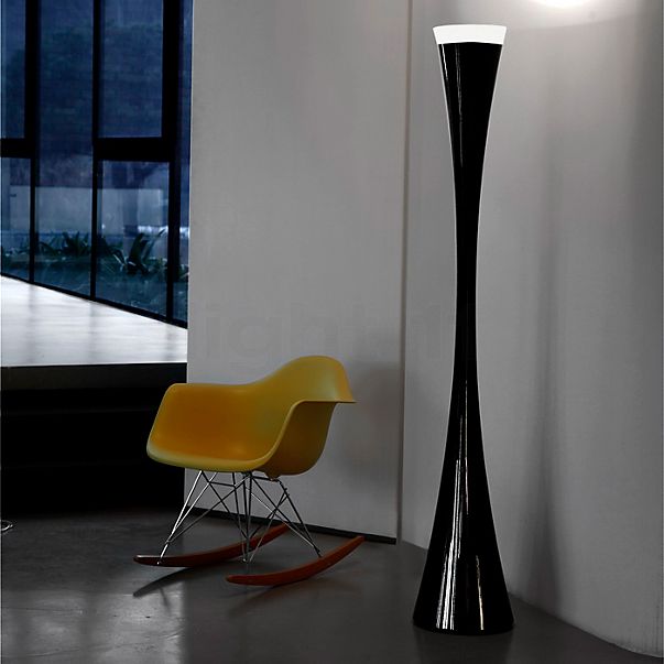 Martinelli Luce Biconica, lámpara de pie LED negro