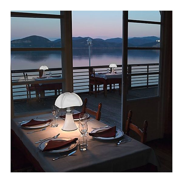 Martinelli Luce Pipistrello, lámpara de sobremesa LED marrón oscuro - 55 cm -  ajustable