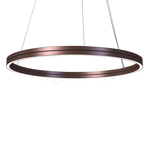 Mawa Berliner Ring, lámpara de suspensión LED Up & Downlight anillo bronce/florón blanco mate - ø120 cm/30 cm - up&downlight - Casambi - 162 W