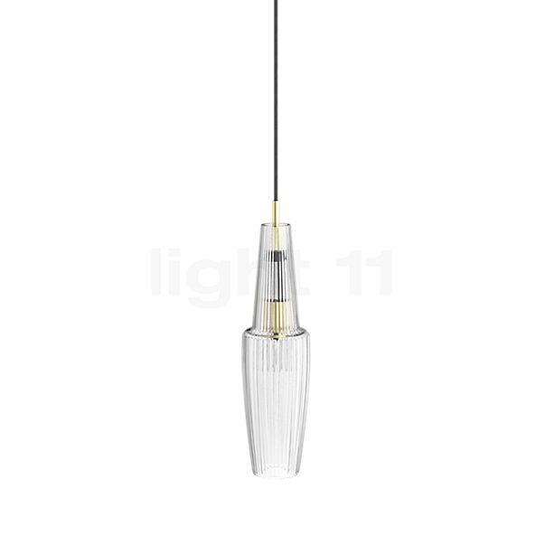 Mawa Gangkofner Pisa Pendant Light crystal transparent, cable black/brass , Warehouse sale, as new, original packaging