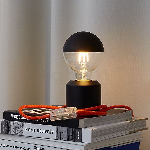 Mawa Oskar Tafellamp zwart/oranje - met dimmer - incl. lichtbron