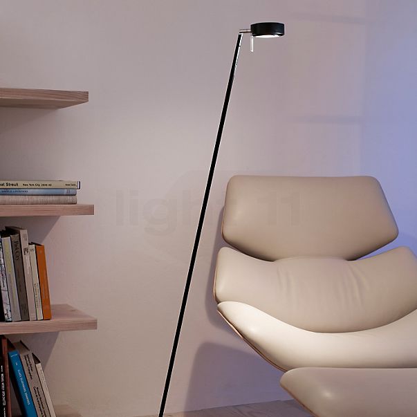 Mawa Pure, lámpara de pie LED arena plateado