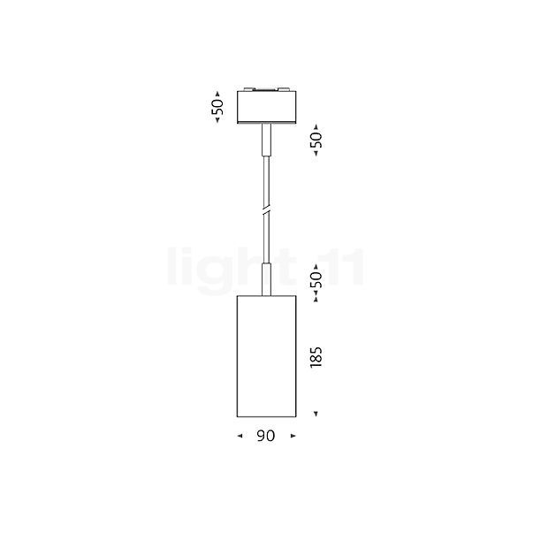 Mawa Seventies Pendel LED sort mat - 16° skitse