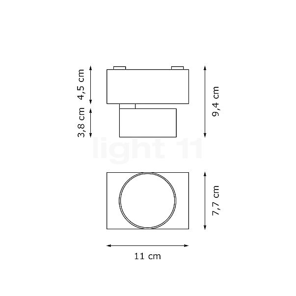 Mawa Wittenberg 4.0 Ceiling Light LED black matt - 38° sketch