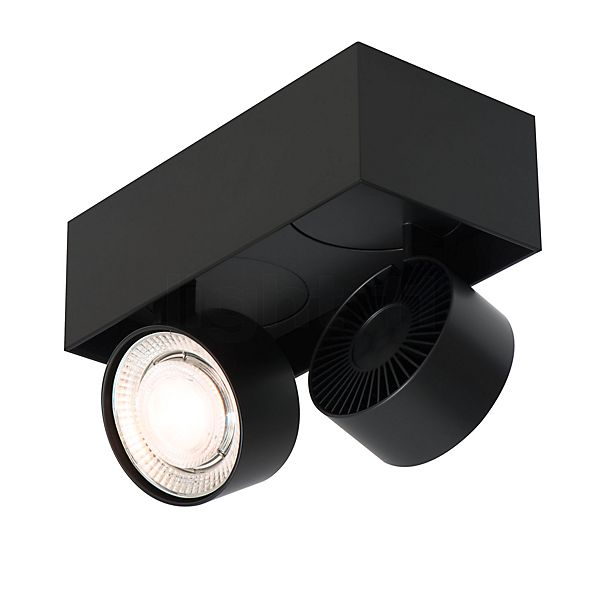 Mawa Wittenberg 4.0 Plafonnier LED 2 foyers - semi-encastré noir mat - ra 95