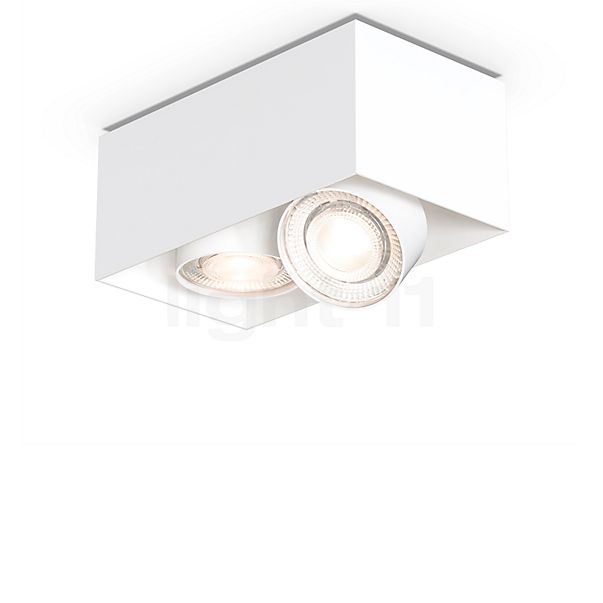 Mawa Wittenberg 4.0, lámpara de techo LED 2 focos - cabeza empotrados blanco mate - ra 95