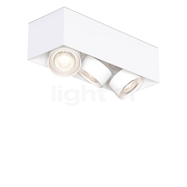 Mawa Wittenberg 4.0, lámpara de techo LED 3 focos - cabeza empotrados blanco mate - ra 95