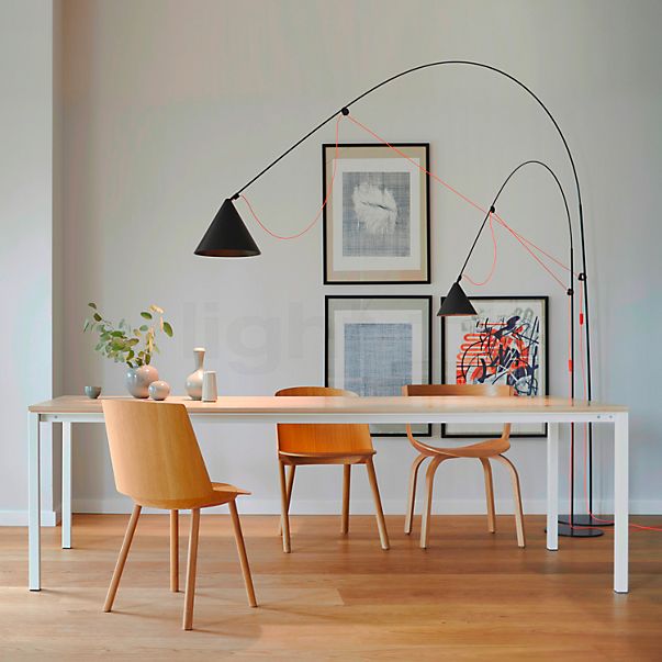 Midgard Ayno Floor Lamp LED grey/cable orange - 3,000 K - L