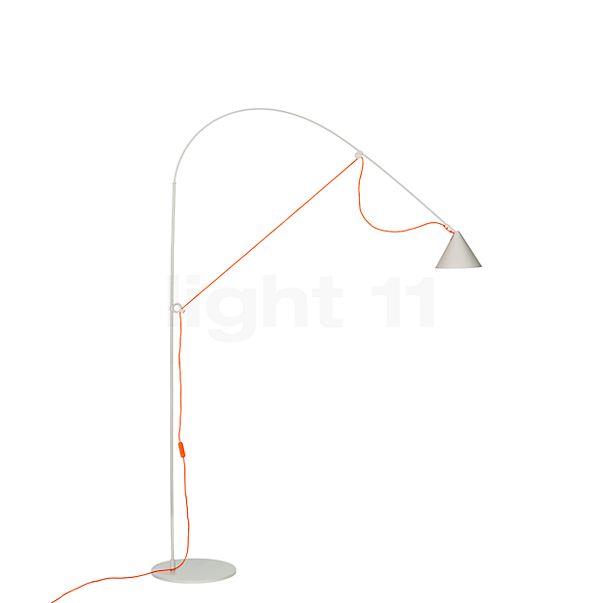 Midgard Ayno Lampada da terra LED grigio/cavo arancione - 3.000 K - L