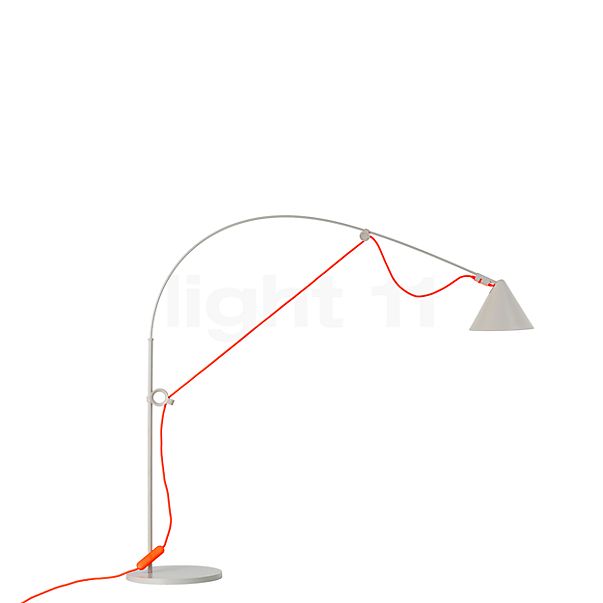 Midgard Ayno Tischleuchte LED grau/Kabel orange - 2.700 K