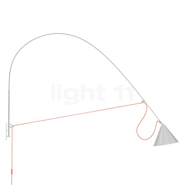 Midgard Ayno Wandlamp LED XL - grijs/kabel oranje - 2.700 K