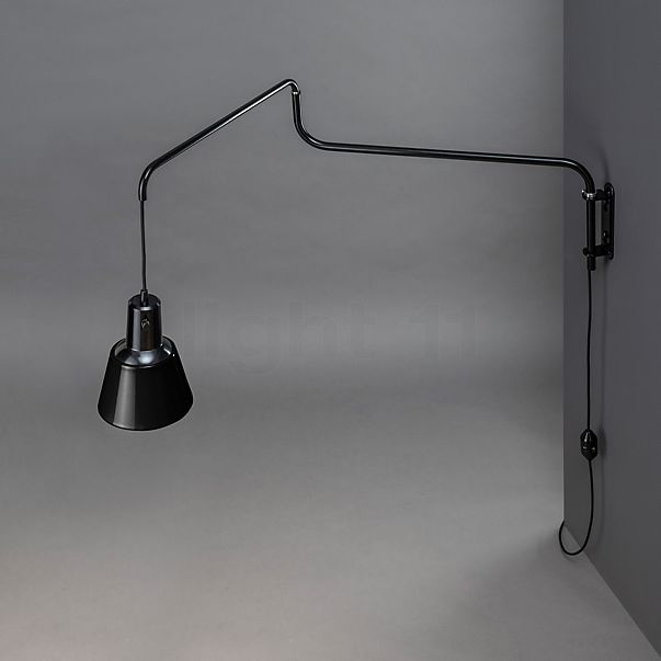 Midgard K830, lámpara de pared gris / negro