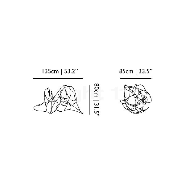 Moooi Flock of Light Pendant light LED modell 21 sketch