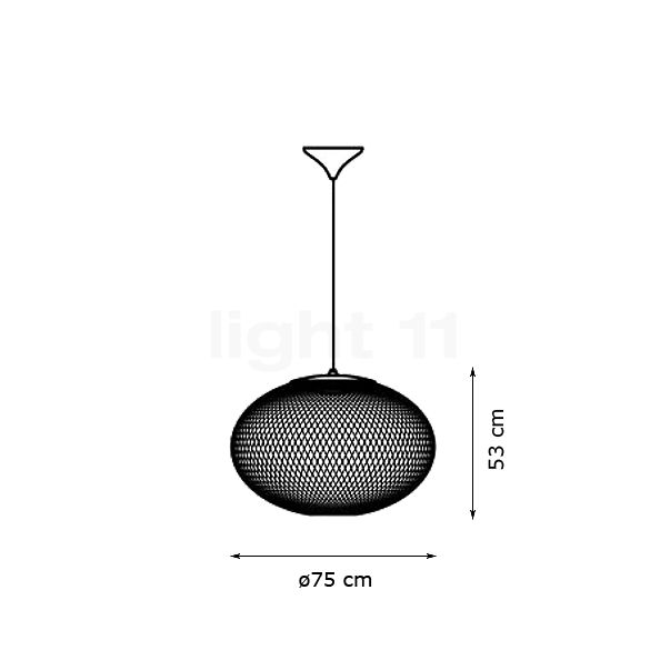 Moooi NR2 Lampada a sospensione LED bianco - vista in sezione