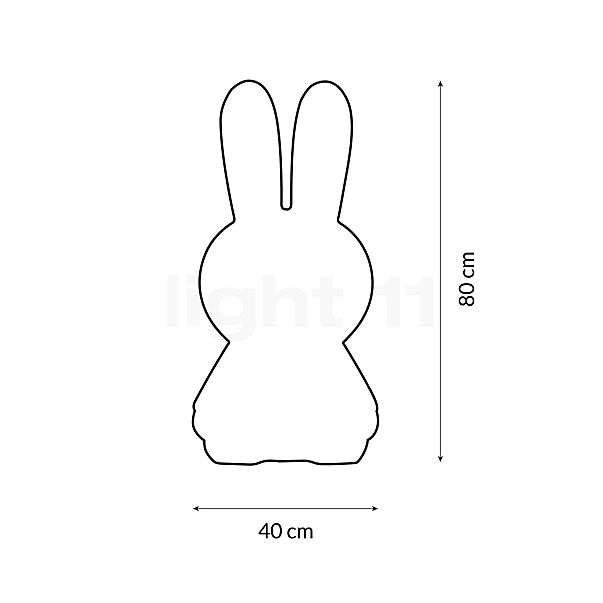 Mr. Maria Miffy XL Table and Floor Light LED white sketch