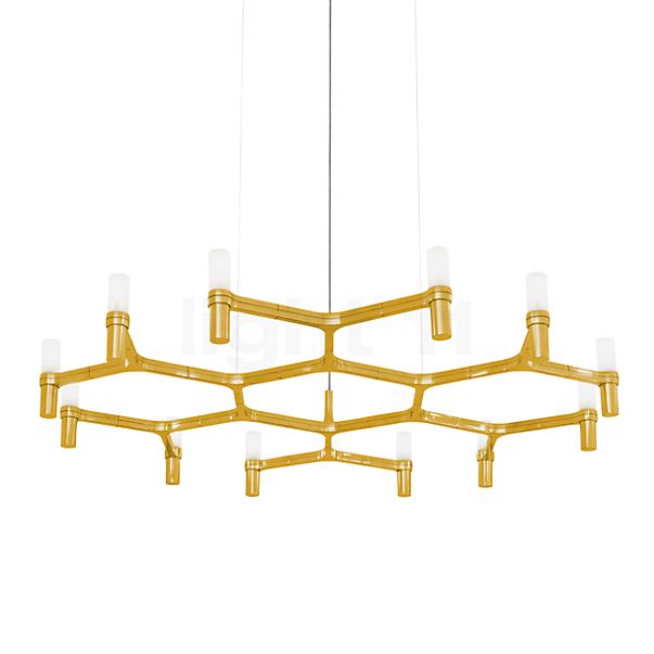 Nemo Crown Plana Pendant Light gilded - 109 cm