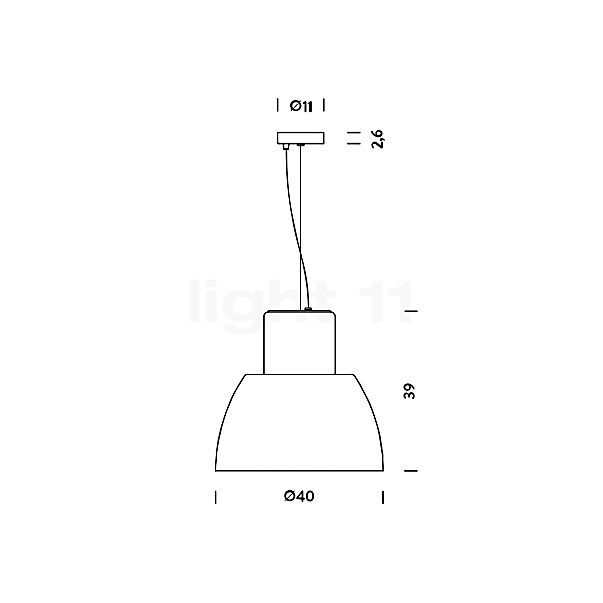 Nemo Lorosae Hanglamp geel - ø40 cm schets