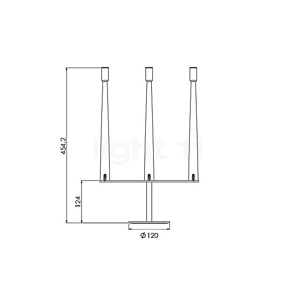 Nemo Sorrento Battery Light LED 3 lamps white sketch