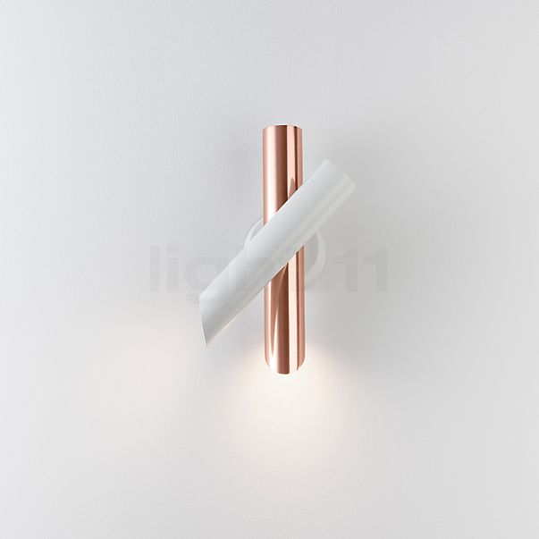 Nemo Tubes Wandlamp LED weiß/kupfer - 23 cm , Magazijnuitverkoop, nieuwe, originele verpakking