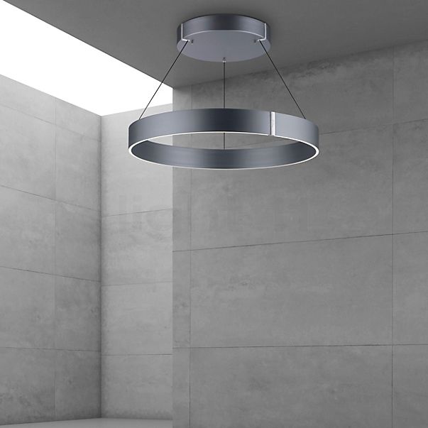 Neuhaus PURE® by Paul Neuhaus E-Clipse Suspension LED gris - ø50 cm - e-LIFT®