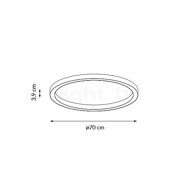 Neuhaus PURE® by Paul Neuhaus Lines Round Deckenleuchte LED anthrazit - ø70 cm Skizze