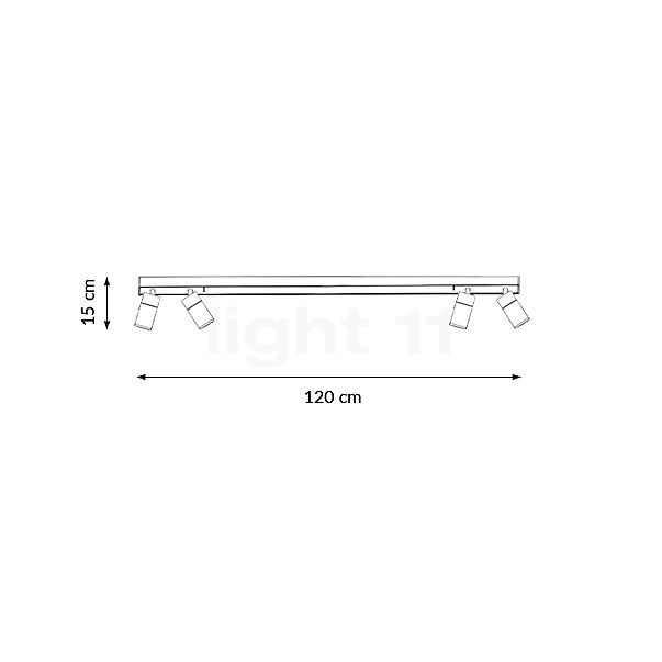 Neuhaus PURE® by Paul Neuhaus Lines Spot Plafondlamp LED antraciet/hout schets