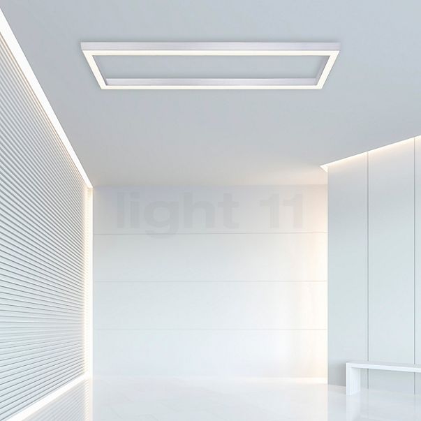 Neuhaus PURE® by Paul Neuhaus Lines Square Deckenleuchte LED silber - 110 x 30 cm