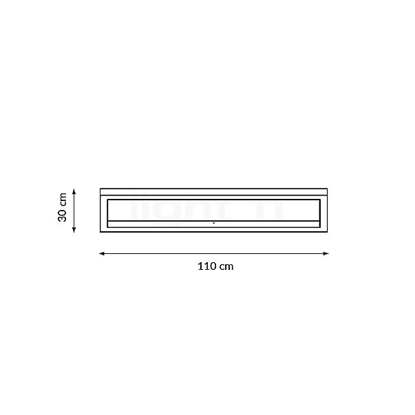 Neuhaus PURE® by Paul Neuhaus Lines Square Deckenleuchte LED silber - 110 x 30 cm Skizze