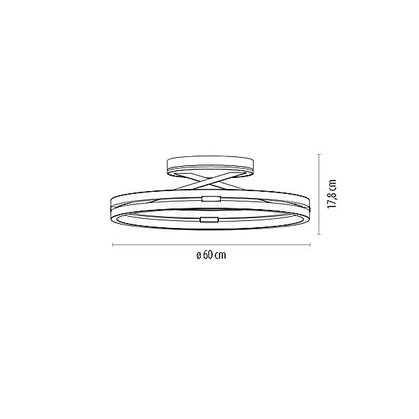 Neuhaus PURE® by Paul Neuhaus Loop Deckenleuchte LED schwarz/Messing Skizze