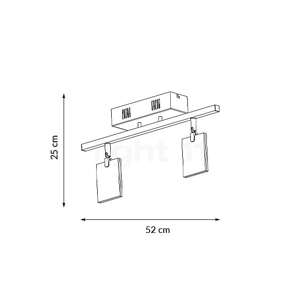 Neuhaus PURE® by Paul Neuhaus Mira Deckenleuchte LED 2-flammig schwarz Skizze