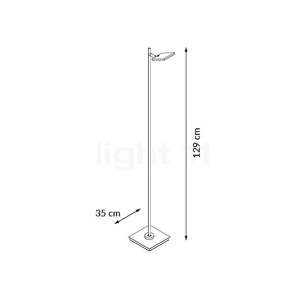 Neuhaus PURE® by Paul Neuhaus Mira Lampadaire LED noir - vue en coupe