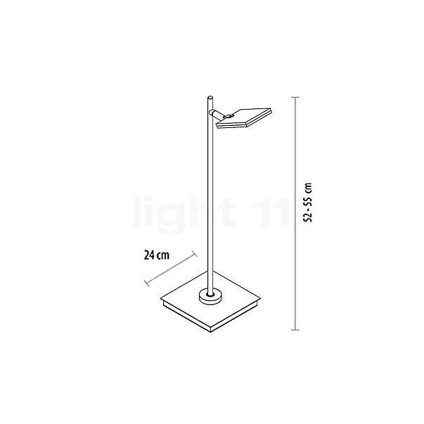 Neuhaus PURE® by Paul Neuhaus Mira Lampe de table LED noir - vue en coupe