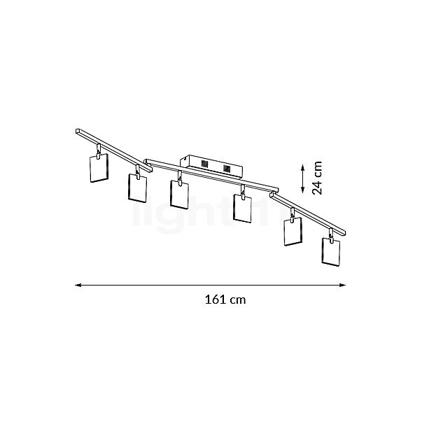 Neuhaus PURE® by Paul Neuhaus Mira Plafondlamp LED 6-lichts zwart schets