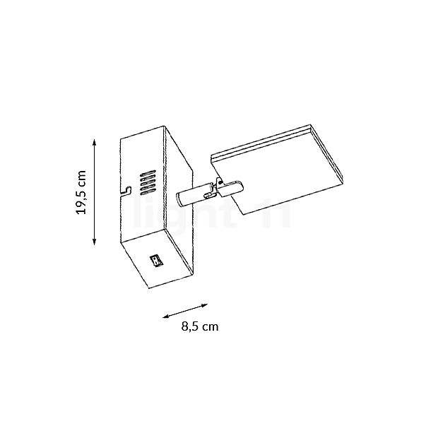 Neuhaus PURE® by Paul Neuhaus Mira Wandleuchte LED schwarz Skizze