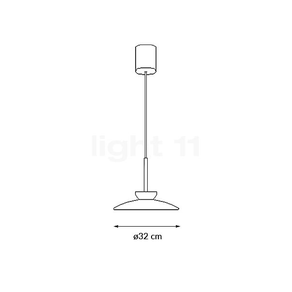 Neuhaus PURE® by Paul Neuhaus Moon Hanglamp LED 1-licht 32 cm schets