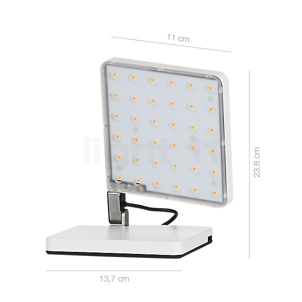 Dati tecnici del/della Nimbus Roxxane Fly LED bianco in dettaglio: altezza, larghezza, profondità e diametro dei singoli componenti.