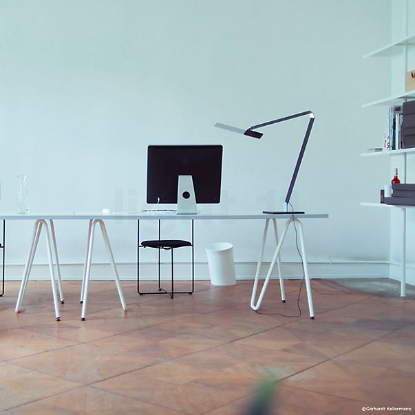Nimbus Roxxane Office Lampada da tavolo LED bianco opaco - 2.700 K - con morsetto