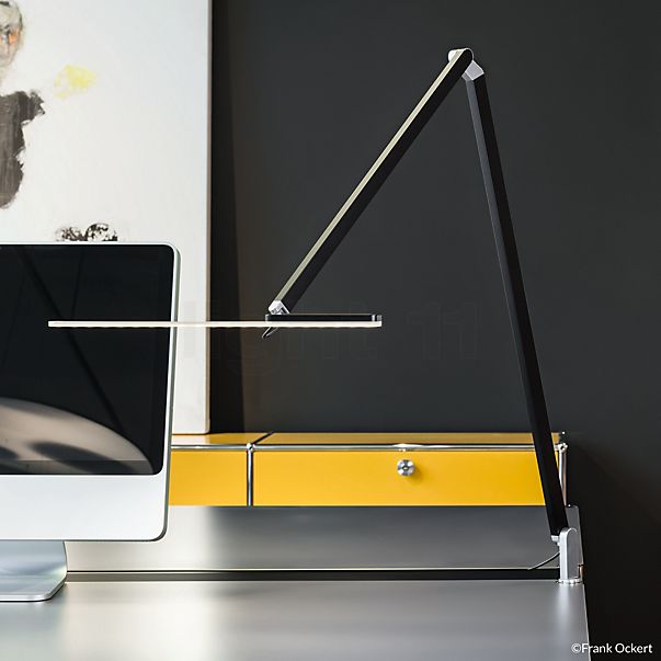 Roxxane Office Lampada da tavolo LED argento anodizzato - 2.700 K - con morsetto