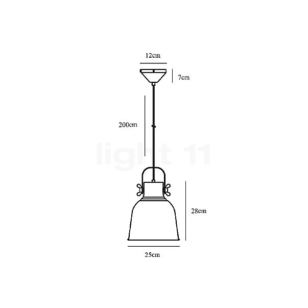 Nordlux Adrian Suspension ø25 cm - noir - vue en coupe