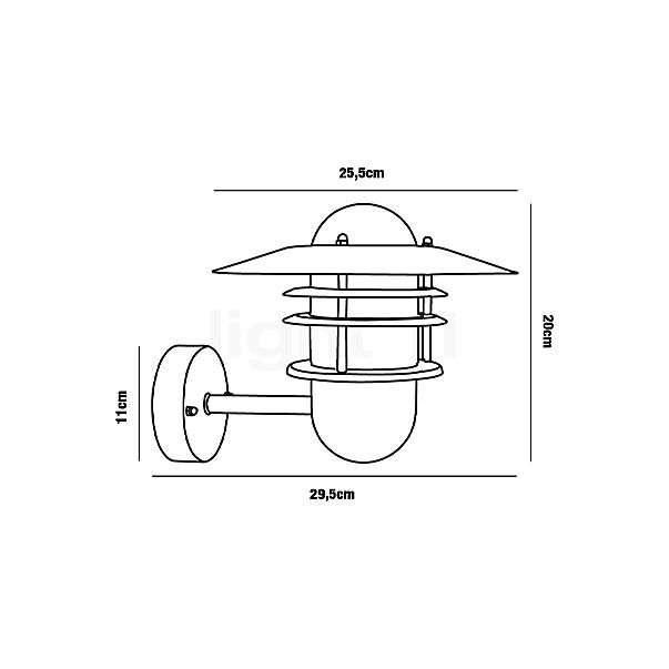 Nordlux Agger Wall Light galvanised sketch