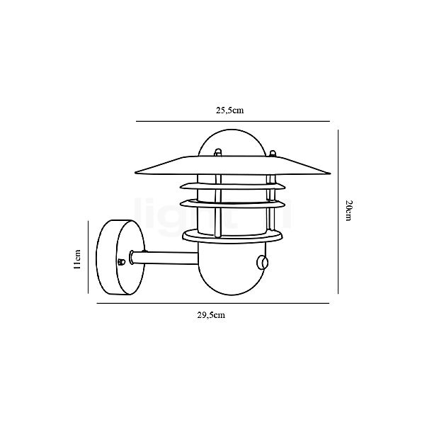 Nordlux Agger Wall Light with Motion Detector galvanised sketch