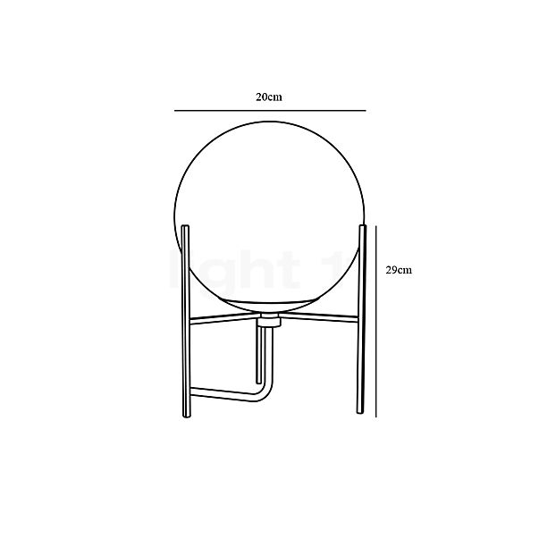 Nordlux Alton Table Lamp opal glass sketch