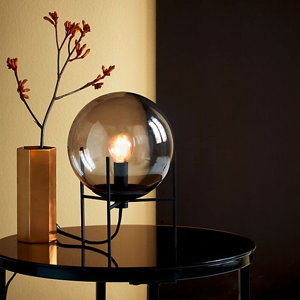 Nordlux Alton, lámpara de sobremesa vidrio ahumado , Venta de almacén, nuevo, embalaje original