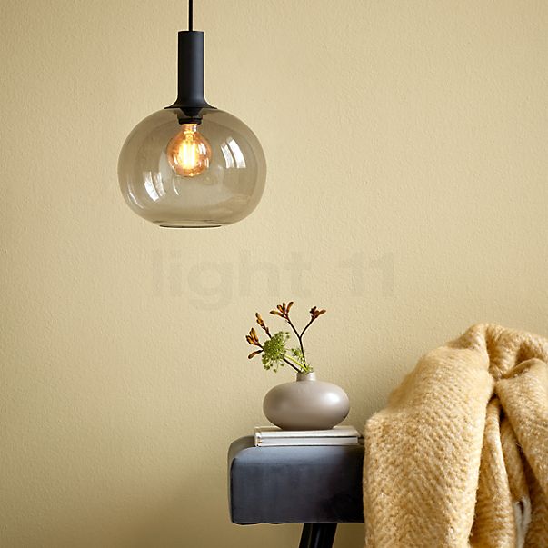 Nordlux Alton, lámpara de suspensión ø25 cm - vidrio ahumado