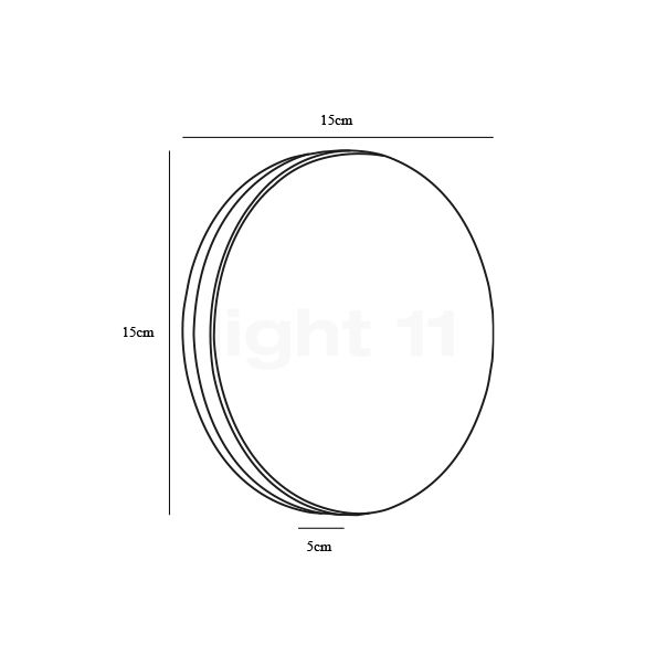 Nordlux Artego Round Wall Light LED black , Warehouse sale, as new, original packaging sketch