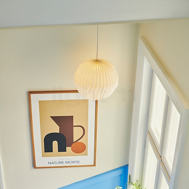 Nordlux Belloy Hanglamp wit/wit - plafondkapje halbkugel - 30 cm