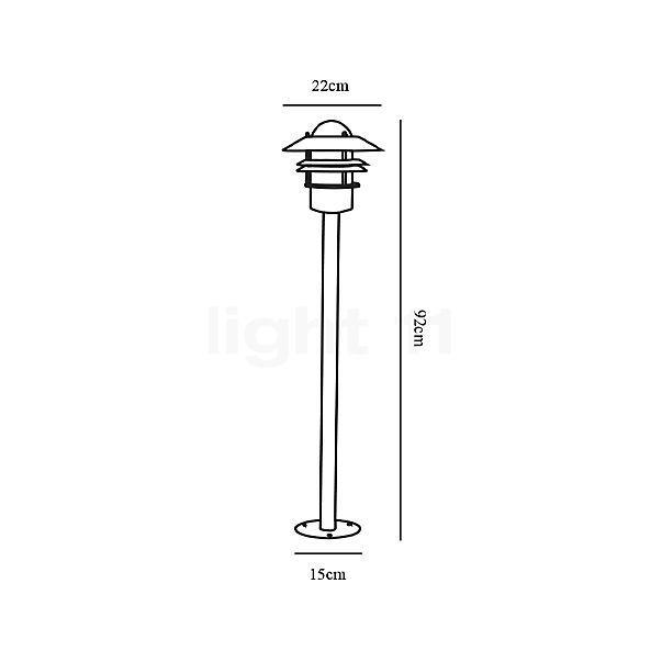 Nordlux Blokhus Bollard Light copper sketch