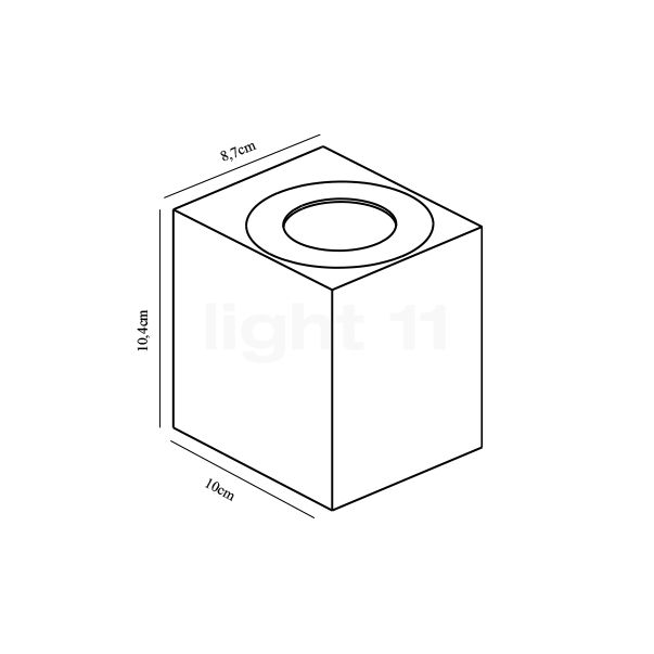 Nordlux Canto Kubi 2 Wall Light LED white , Warehouse sale, as new, original packaging sketch