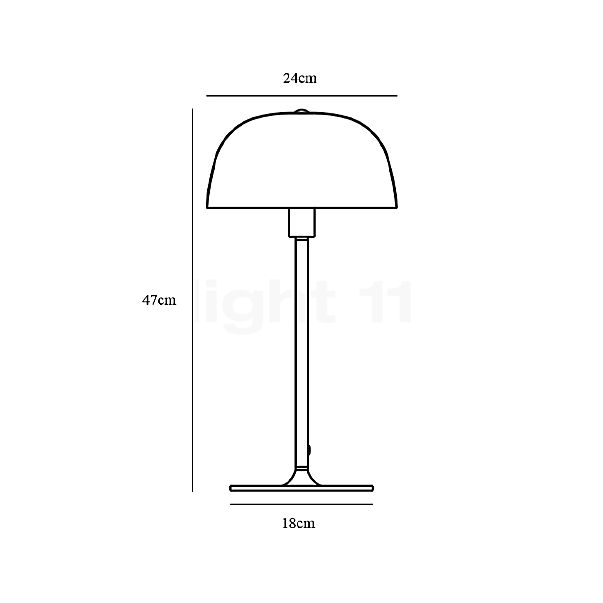 Nordlux Cera Bordlampe messing skitse